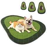 LOOBANI Dog Cooling Mat 50'x38'- Cute Avocado Cooling Mat for Dogs (Cool & Warm Side), Waterproof Self-Cooling Mat for Crate, Floor, Car for Small Dogs, Cats, Pet, Green 50'x38'