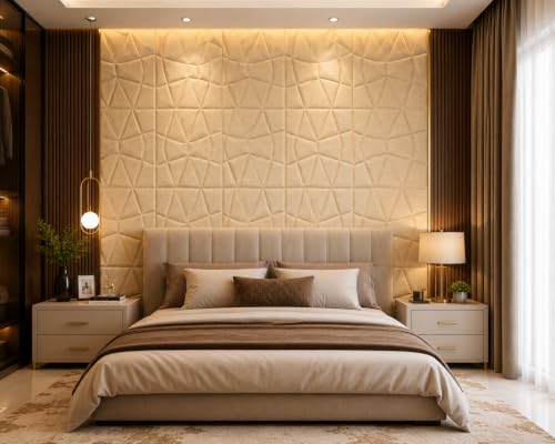 Image of Barebeauty 70 x 70 CM Brick Wallpaper 3D Wall Panel | Self-Adhesive Waterproof Foam Wall Sticker | Peel & Stick Decor for Home, Bedroom & Living Room (Pack of 10, 52.7 Sq. Ft. Approx)