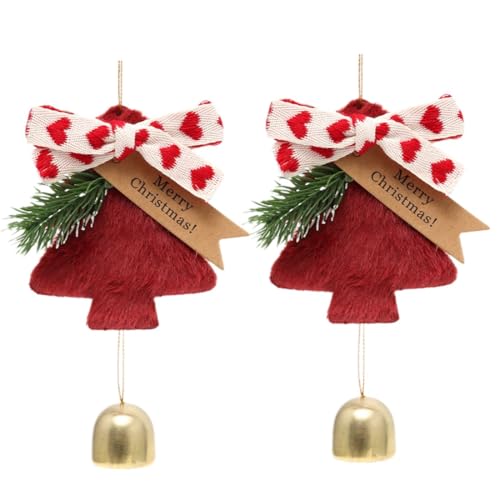 2 Ciondoli Ciondolo con campana per albero di Natale, Addobbi Natalizi, Natalizi Decorazione di Natale Christmas Fascino del Pendente Addobbi per Albero di Natale Fascino della Resina