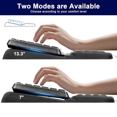 Keyboard Wrist Pad and Arm Rest for Desk, Ergonomic Comfy Tilted Keyboard Stand Riser Holder Pad for Office Home (Black) by Jamboa - Image 5