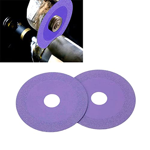 Glass Cutting Disc, Heat Easy to Install Incisive OD 100mm Cutting Blade ID 22.23mm High Manganese Steel 2PCS for Wine Bottle ()