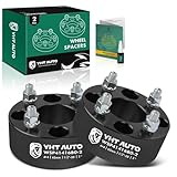 YHTAUTO 4x4 Wheel Spacers 2 Inch Compatible with EZGO Club Car Golf Cart ATV, 4x101.6mm Tire Spacers w/1/2-20 & 12.9 Grade Studs, 62mm Center Bore 4 Lug 2PCS Black