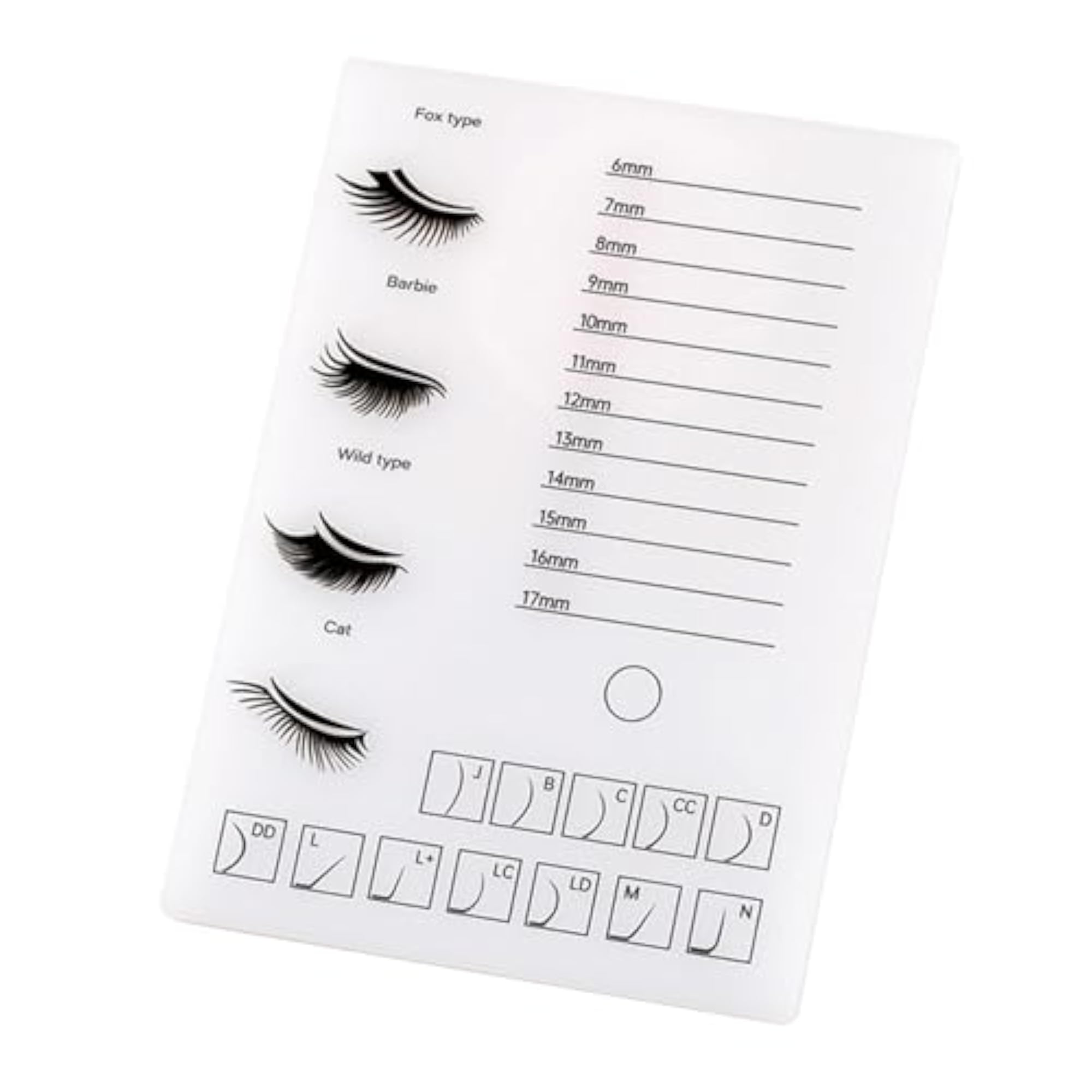 Eyelash Pallet Lashes Grafting Holder Acrylic Tray, White