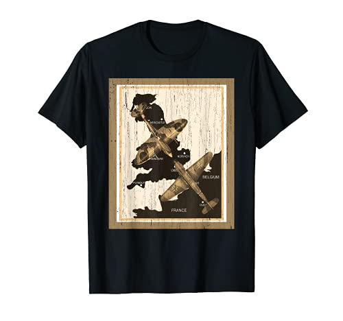 WW2 Warplanes Supermarine Spitfire Messerschmitt Bf 109 Regalo Camiseta