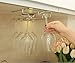 bafvt Wine Glass Holder - 2 Rows Stemware Rack Under Cabinet - 304 Stainless Steel Hanger Storage Shelf, Fit for The Cabinet 0.8“ or Less