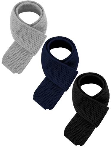 3 Pcs Kids Winter Knitted Scarves Boys Girls Winter Knitted Scarves Suitable for Keeping the Neck Warm for Children