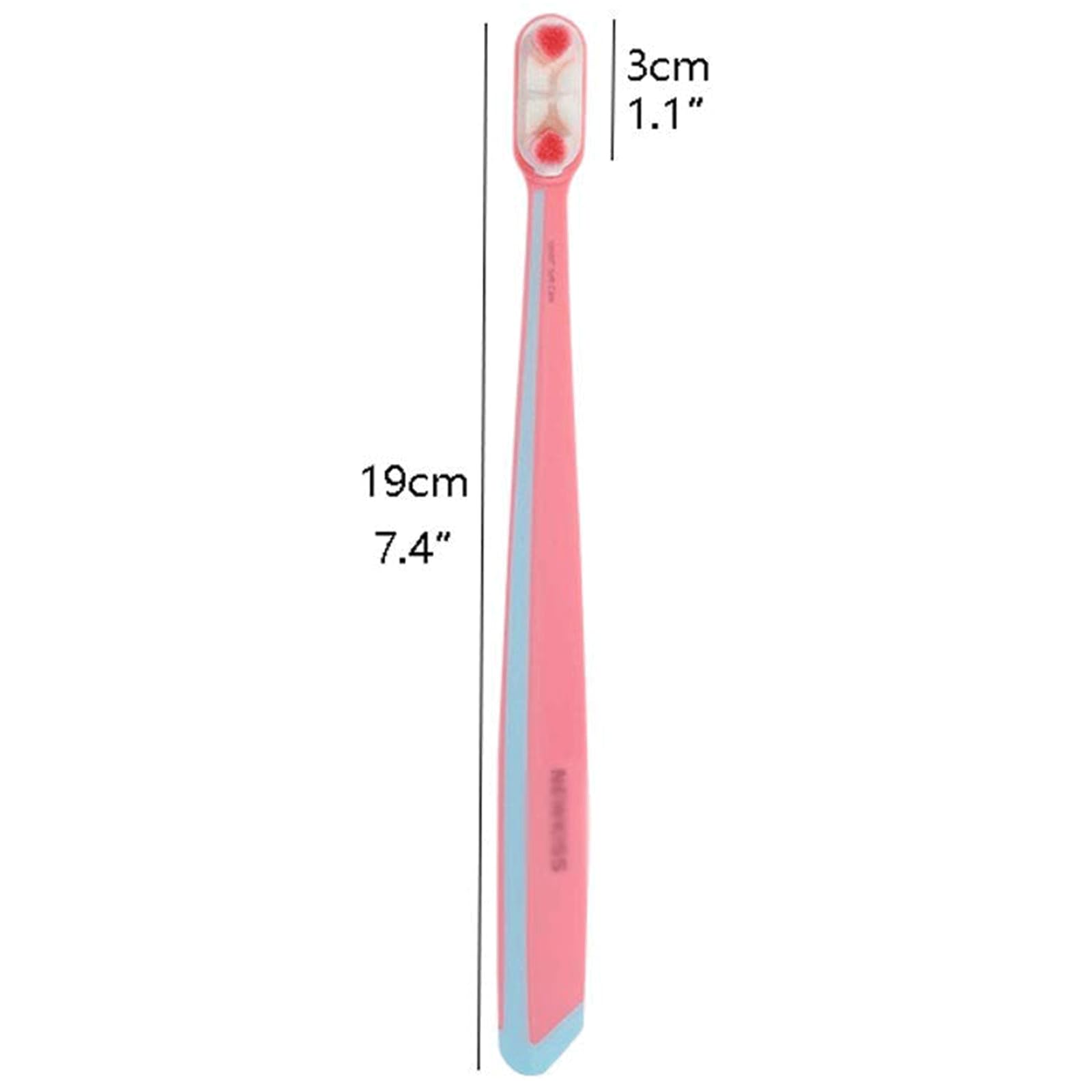 Compact Brosse à Dents Ultra Douce pour Adulte/Grossesse/Junior, Nano Brosse à Dents Manuelle avec 10000 Poils Souples, Brosses à Dents de Voyage Unisexe Ergonomique
