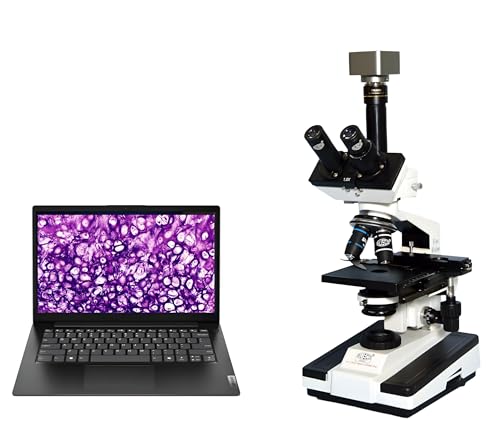 Image of BLISCO Student MEDI Vision Trinocular Microscope with Advance Objectives (Magnification 40x-1500x) and Cmos Camera