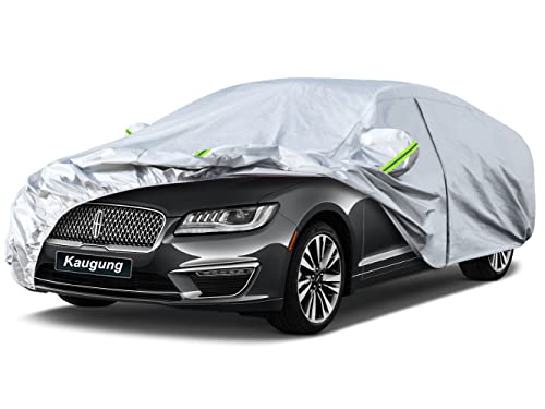 Image of Kaugung 6 Layers Car Cover Custom Fit Lincoln MKZ Sedan from 2006 to 2025, Waterproof All Weather Resistant Outdoor Indoor Sun Rain Dust Snow Protection. (USA Warehouse, Within 3-7 Days)