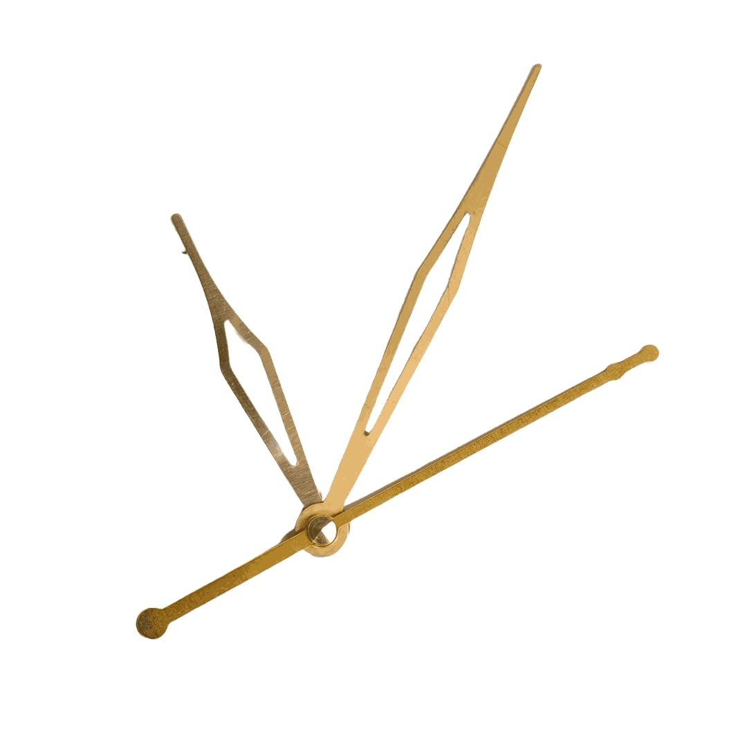 BanteyBanatey® Designer Clock Hands Set | Metal Clock Needle Set| Resin Art DIY Clock Making Kit for Elegant Timepiece Crafting with Fancy Metal Needles (Pack of 2 Sets) Gold Design 7