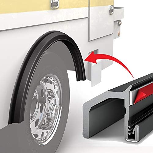 Trim-LOK Peel & Stick Fender Flare - No Drilling & No Bolting Required - 84" Length per Piece - 2 Pieces - DD6234BT, Black