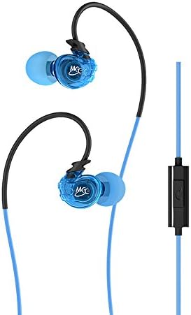 MEE audio Sport-Fi M3P In-Ear Headphones with Memory Wire and Inline Microphone and Remote (Blue)