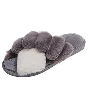 Dames Winter House Fuzzy Slippers Pluizig Faux Bont Thuis Dia’s Platte Mode Indoor Floor Shoes Dames Slippers (Color…