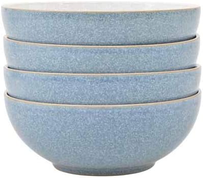 Denby 381048907 Elements 4 Piece Cereal Bowl Set, Blue