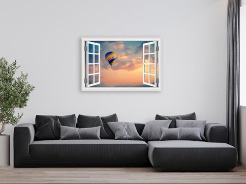 Impression d'art mural moderne nuages de montgolfière haute définition