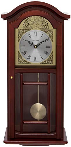 Reloj de Pared de péndulo de Madera de Color Nogal Fox y Simpson con campanillas de Westminster