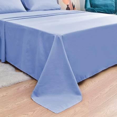 JÁCLER King 4 Piece Sheet Set- Microfiber Bedding - Bed Sheets - Extra Soft - Easy Fit - Breathable & Cooling Sheets - Comfy, Wrinkle, Fade - Stain Resistant– Light Blue