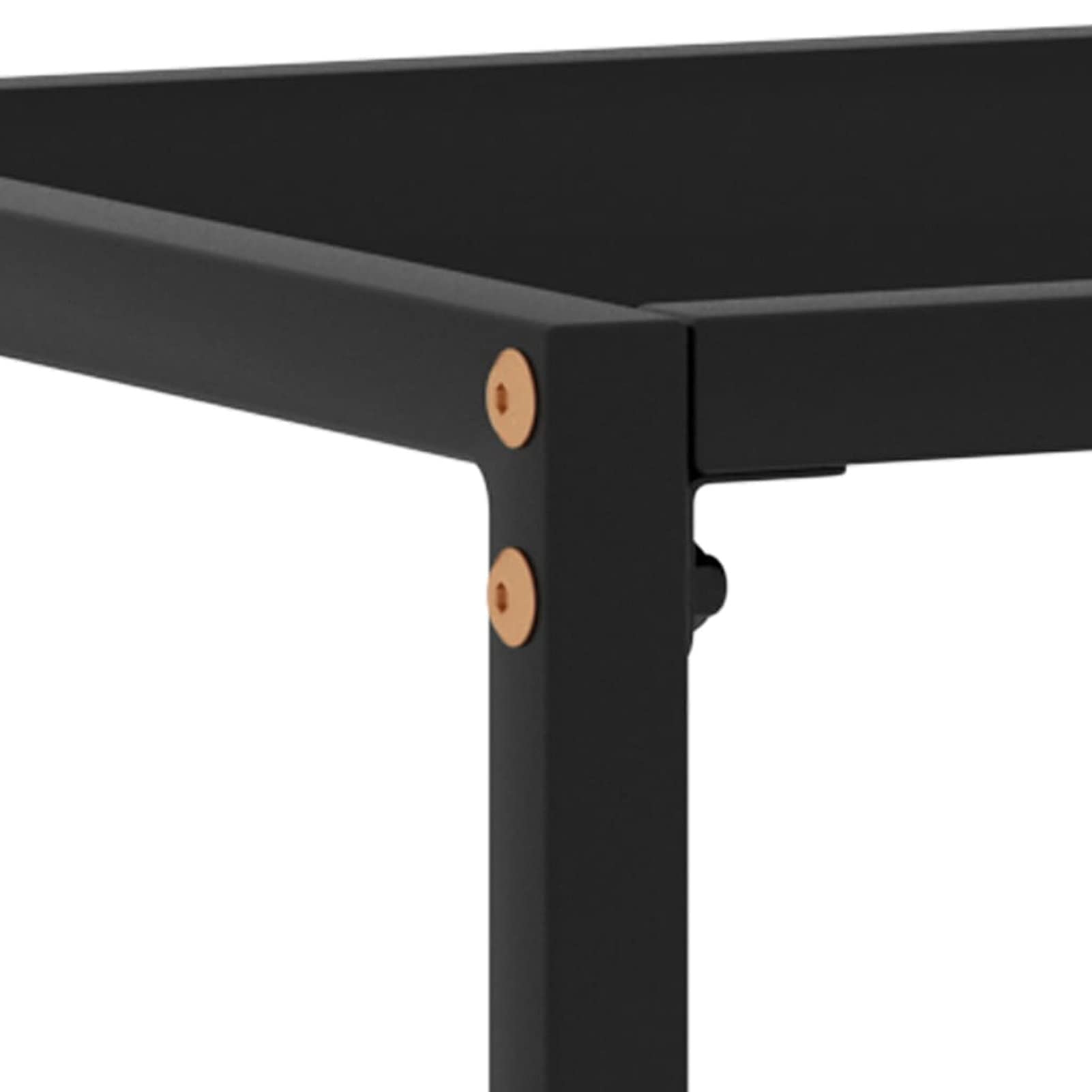 Homgoday Stolik konsolowy, czarny, 100 x 35 x 75 cm, szkło hartowane, stolik wejściowy, wąska, sofa, stolik pomocniczy, stolik do salonu, sypialni, przedpokoju, przedpokoju, 1201 mebli