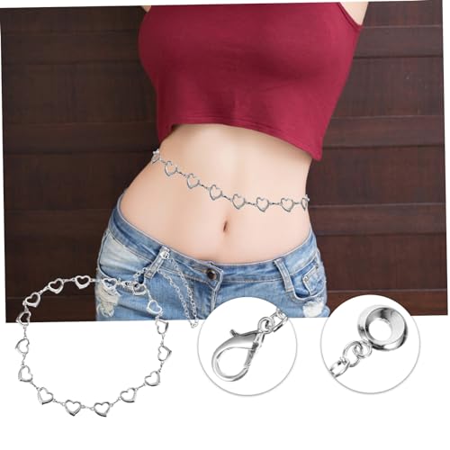 Waist Chain Belt for Women Heart Chain Design Simple Elegant Accessory for Dresses and Outfits Stylish Waist Belt Occasion4