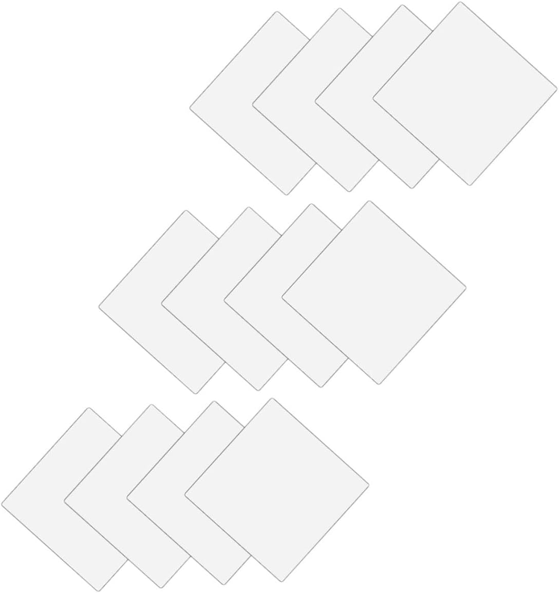 OUNONA 5sets Non Slip Rug Corner Grippers Square Carpet Stoppers for Area Rugs Washable and Reusable Prevents Slips and Curling for Safe Living Spaces 12pcs*5