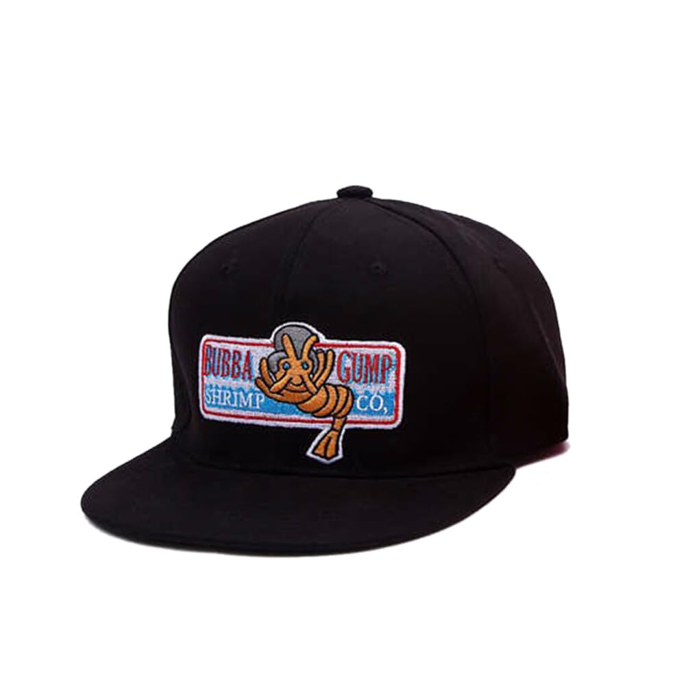 Bontand Men's Black 1994 Bubba Gump Shrimp Co. Baseball Hat Forrest Gump Costume Cosplay Embroidered Snapback Cap &Wo Summer Cap