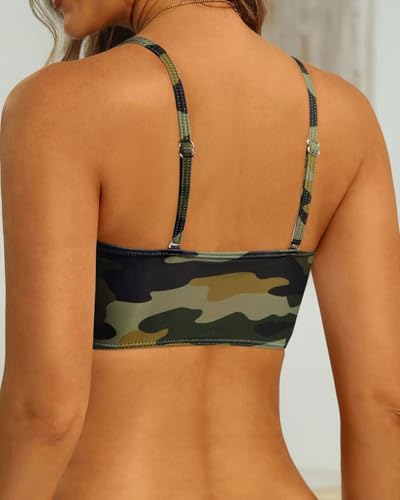 Image of Aqua Eve Women Strapless Bikini Top Only Bandeau Swim Top Tube Top Swimsuit