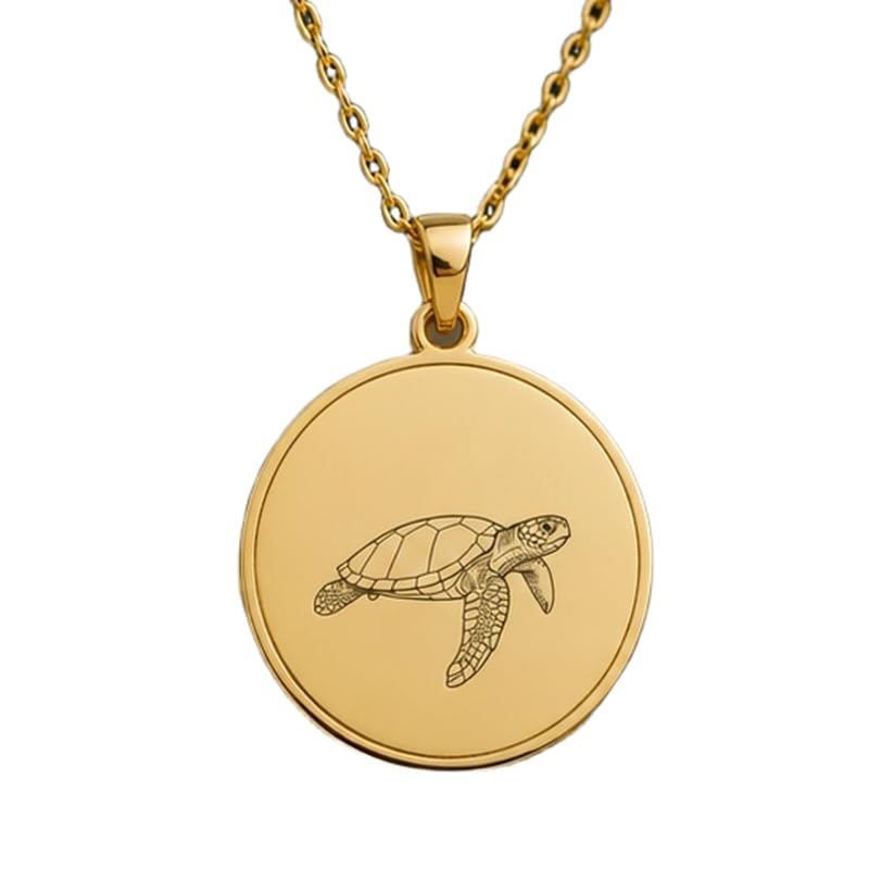 Collier tortue marine en argent plaqué or, le cadeau artisanal mixte idéal