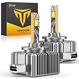 Termitor D3S Bulbs, 55,000LM 12X Brighter, 6500K Cool White, IP68 Waterproof, 1:1 D3S Original HID Size​ Direct Replacement, Plug and Play Installation, 10-Year Durability, 99% Fitment, Pack of 2