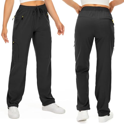 Image of Q - RIOUS Women's Parachute Pants Quick Dry Lightweight Safari Pants Zipper Pockets