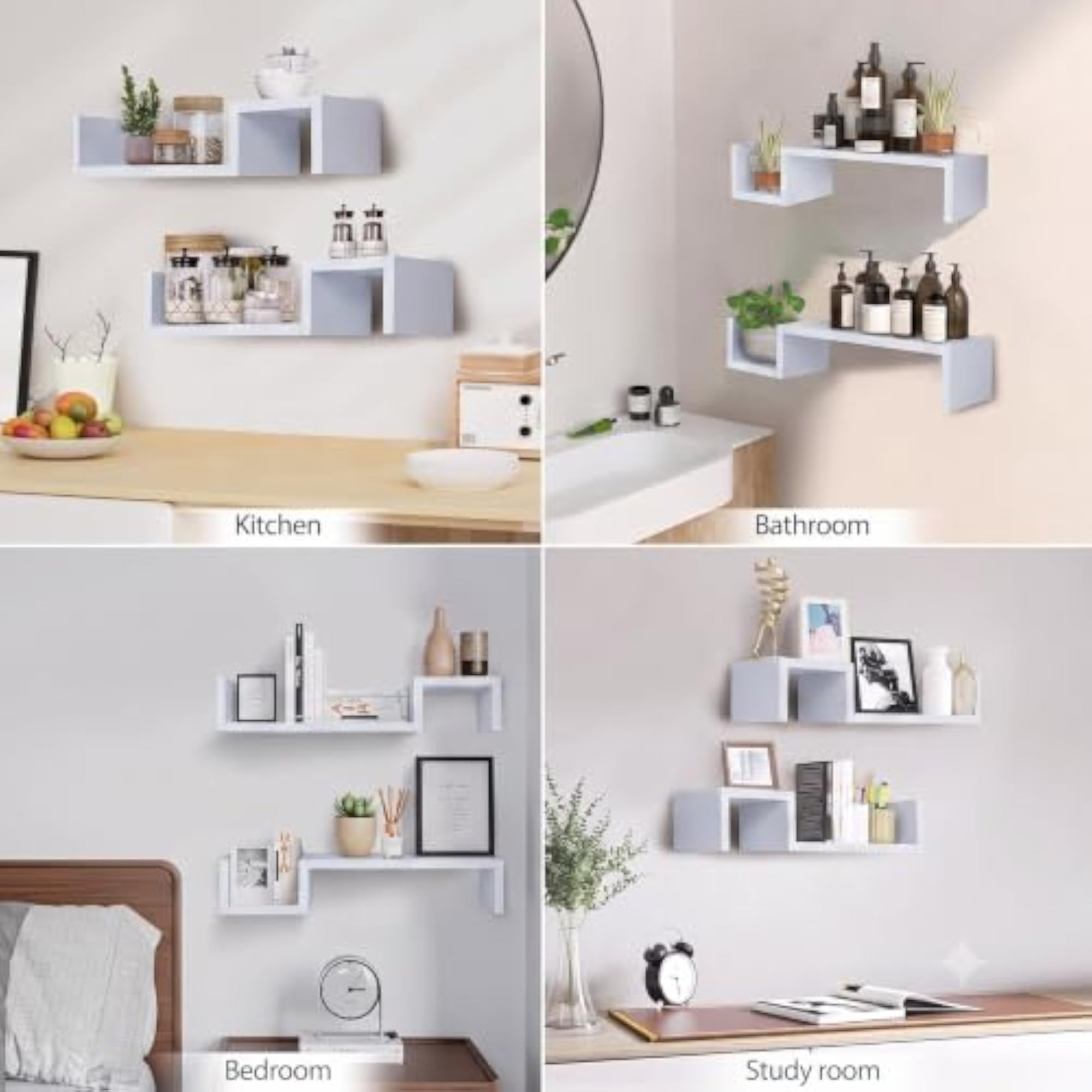 Floating Shelves Wall Mounted Organizer
