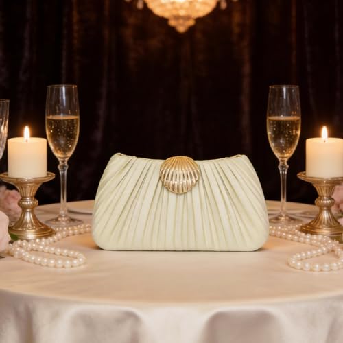 Image of Clutch Purse for Women, Evening Bag with Removable Chain Strap Elegant Handbag for Wedding /Prom /Cocktail /Party