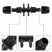 Hydrogarden 15 Stück Gartenbewässerung Barbed Tee Anschluss, Garten Schlauch Verbinder 1/2 Zoll bis 1/4 Zoll Barbed Doppel Way Bewässerung Connector Gartenbewässerung Wasser Divider, Grün – Ansicht 2