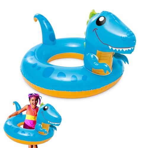 MORAINJAY Anello da nuoto dinosauro per bambini 3-6,58 cm/22,8 ″ Galleggiante gonfiabile per piscina,Giocattoli d'acqua estivi per piscina,Anello in gomma resistente per feste estive in spiaggia e