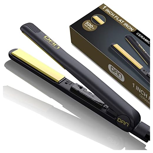 500 Degree Ceramic Flat Iron,Dual Voltage Straightener Iron,1 inch Hair Straightener,Adjustable Temperature Flat Irons for Women,Portable Hair Straightener,2 in 1 Hair Straightener for Thick Hair