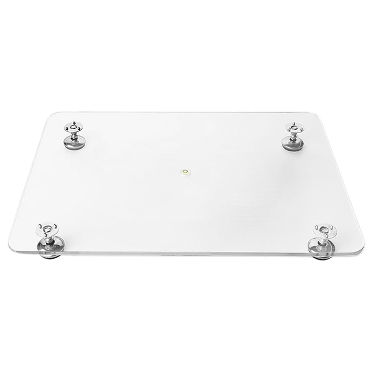 Résine Époxy Plateau Ajustable 11x10 Pouces avec Niveau à Bulle Intégré