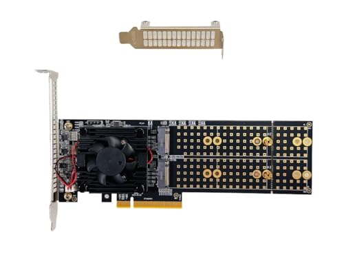 Adaptador PCIe 3.0 x8 a 4 puertos M.2 NVMe para placas sin bifurcación PCIe