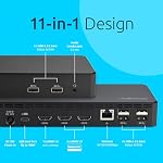 Kensington SD4760P 11-in-1 USB-C Moniteur triple station d'accueil DisplayLink Station d'accueil, 3xHDMI, 100W Charge pour ordinateur portable, 6xUSB A, Ethernet, Audio, pour Mac et Windows Driver Nécessite K33622NA | DisplayLink l'amarrage, 3x HDMI, 100W charge de l'ordinateur portable,