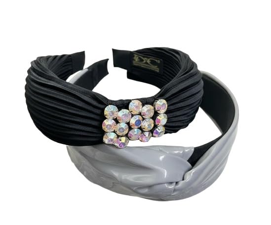 Beautifull Headband/Hairbands Accessories for Women/Girls (Bottle Green Rainbow Catcher, Peach Gunmetal) Set of 2-image-6