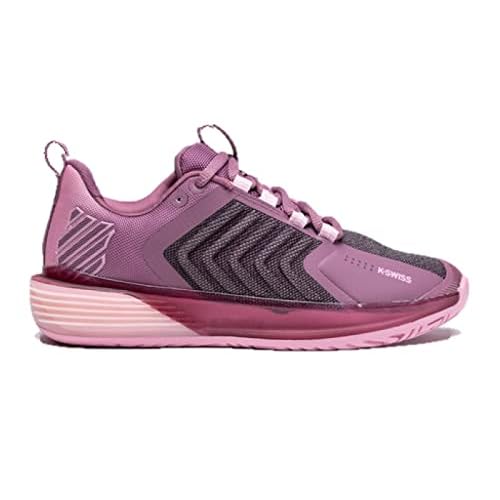 K-Swiss Women's Ultrashot 3 Tennis Shoe 9 Grape Nectar/Cameo Pink