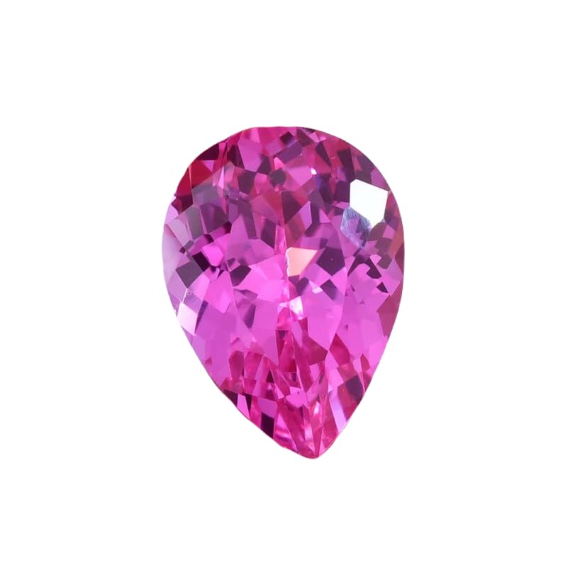 Saphir rose naturel pour fabrication de collier et bijoux en poire 14x16mm