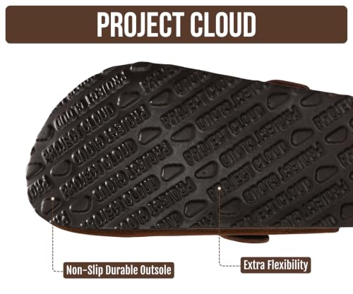 Image of Project Cloud 100% Genuine Leather Footbed Clogs for Women - Memory Foam Arch Support Slippers for Women - Trendy Slip-ons Women's Mules & Clogs Sandals