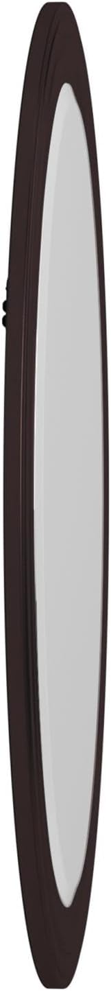 Howard Elliott George Oval Oil Rubbed Bronze Wall Mirror, Oval Bevelled Hanging Wood Framed Vanity Mirrors for Home Decor, Living Room, Bathroom, Bedroom, or Hallway, 25 x 33 Inch