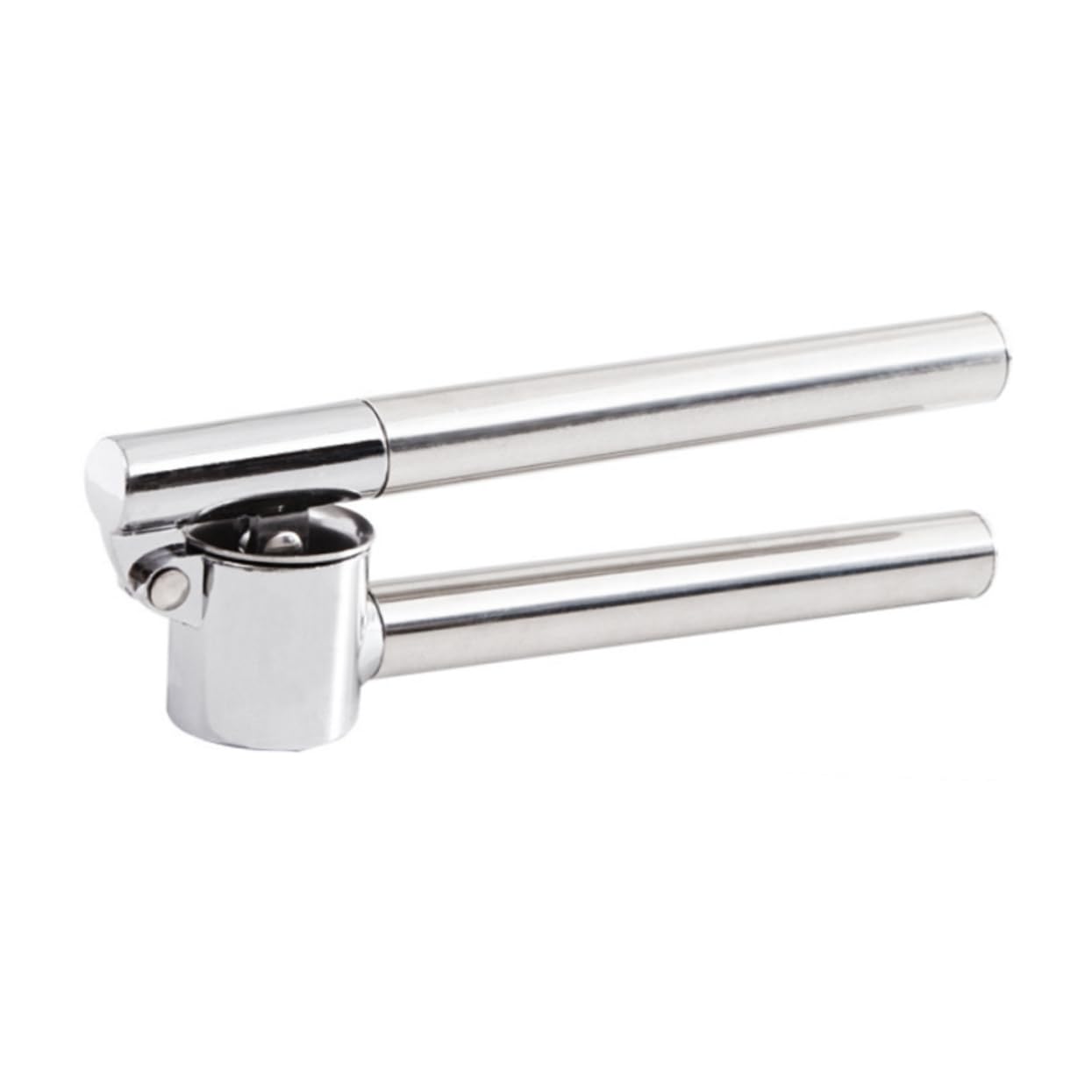 OUNONA 1pc Stainless Steel Garlic Mincer Slicer Manual Garlic Press with Long Handle for Easy Crushing for Kitchen and Restaurant Use Compact Design for Space Saving Storage