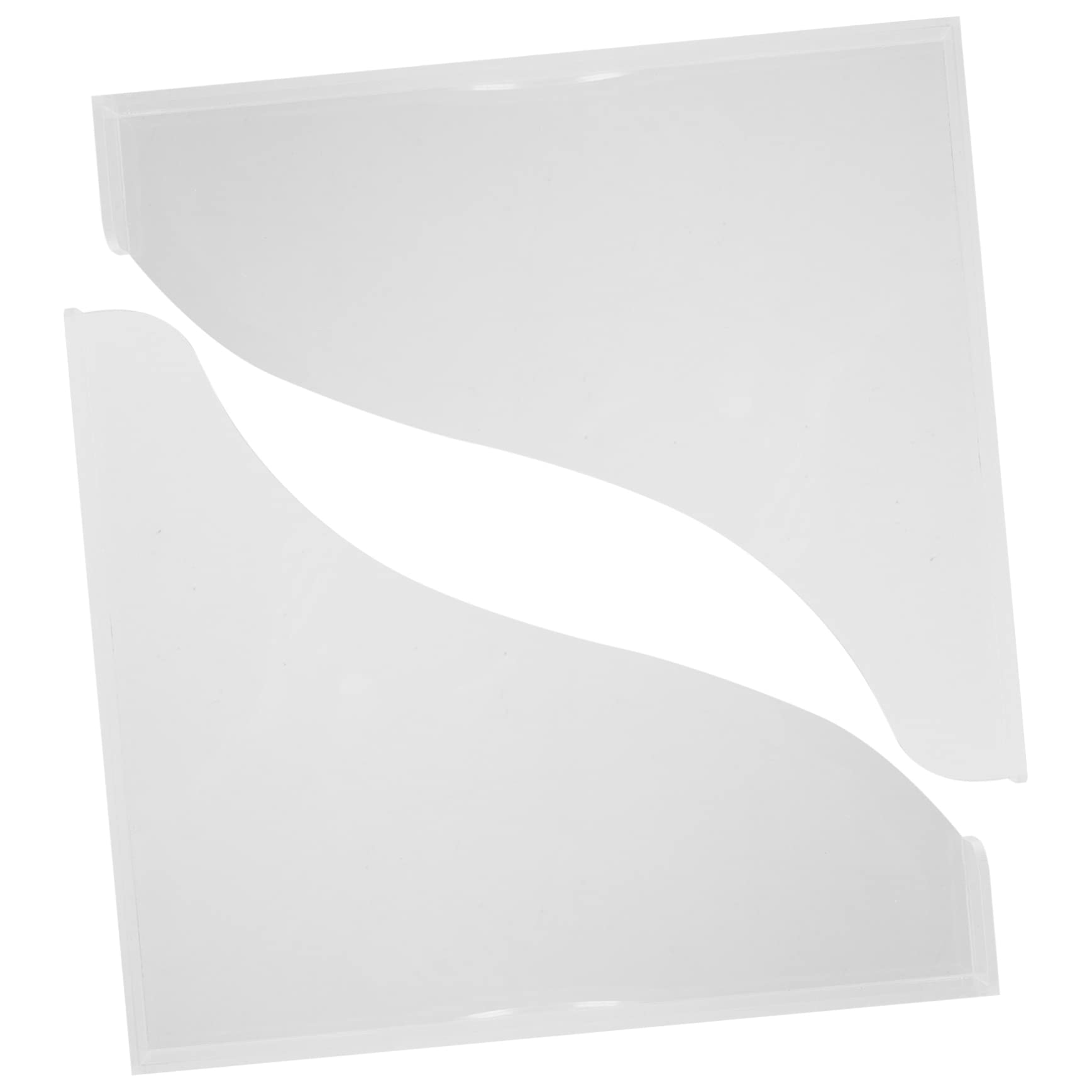 ABOOFAN 1Set Acrylic Bathtub Splashing Guards with Adhesive Tape Corner Water Protection for Bathroom Use and Easy to Install Clips Included