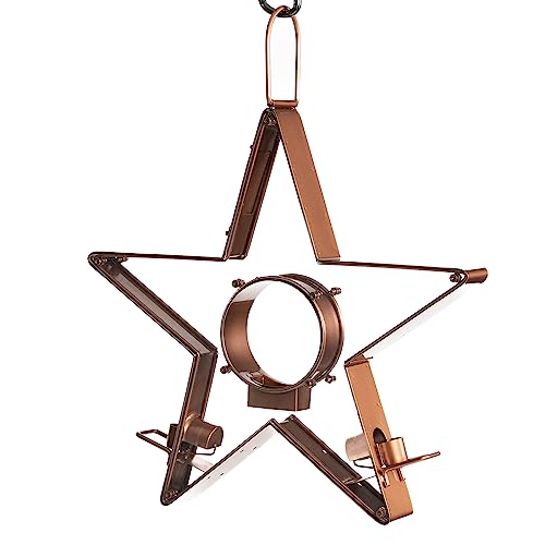 Good Directions Star Fly-Thru™ Bird Feeder, Copper, Plexiglass Panels #TOP5