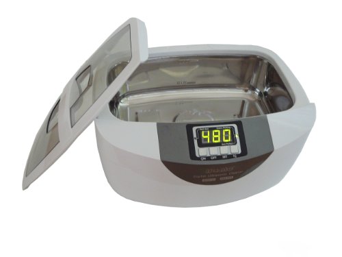 Isonic P4820-Wsb Commercial Ultrasonic Cleaner, 2.6Qt/2.5L/White Color, Stainless Steel Wire Mesh Basket, 110V #TOP3