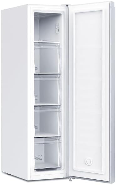 （09:00時点） MAXZEN 冷凍庫 スリム 117L 自動霜取り 幅36cm スリム冷凍庫 霜取り不要 ファン式 家庭用 大容量 右開き ノンフロン フリーザー ストッカー コンパクト 冷凍 スリム 冷凍食品 ホワイト マクスゼン JF117HD01