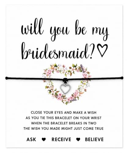 Image of Bridesmaid proposal wish string bracelet | Bridal favours | Will you be my bridesmaid?