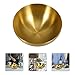 HOLIDYOYO Stainless Steel Salad Bowl Gold Mixing Bowls 10 Inch Nesting Bowl Deep Snack Bowl Korean Large Serving Bowl for Kitchen Mixing Cooking Baking Prepping, 25.00X25.00X11.00CM, Golden