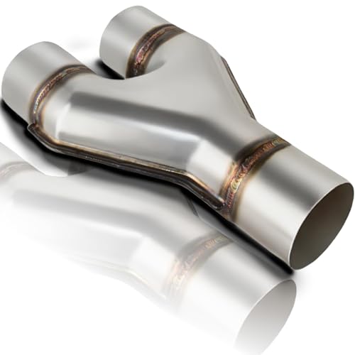 Mupera 2.5 Inch Exhaust Y Pipe, 2.5
